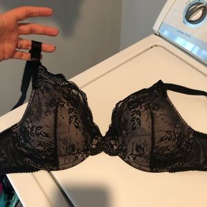 Lace Tan n Black Bra